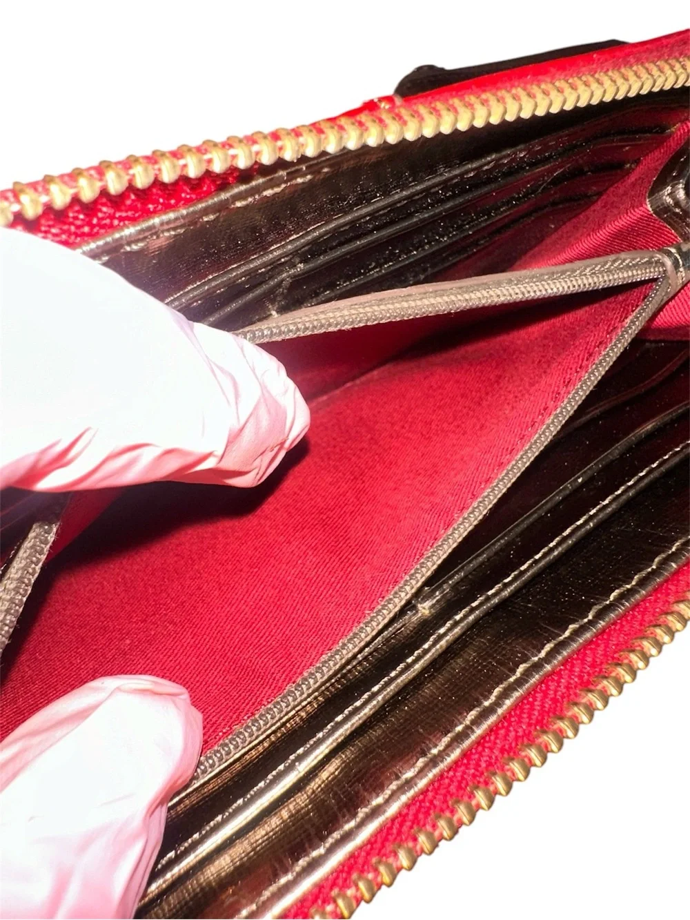 RARE FOSSIL Logan Zip Around Chevron Color-block Leather Wallet Clutch Sept 2014